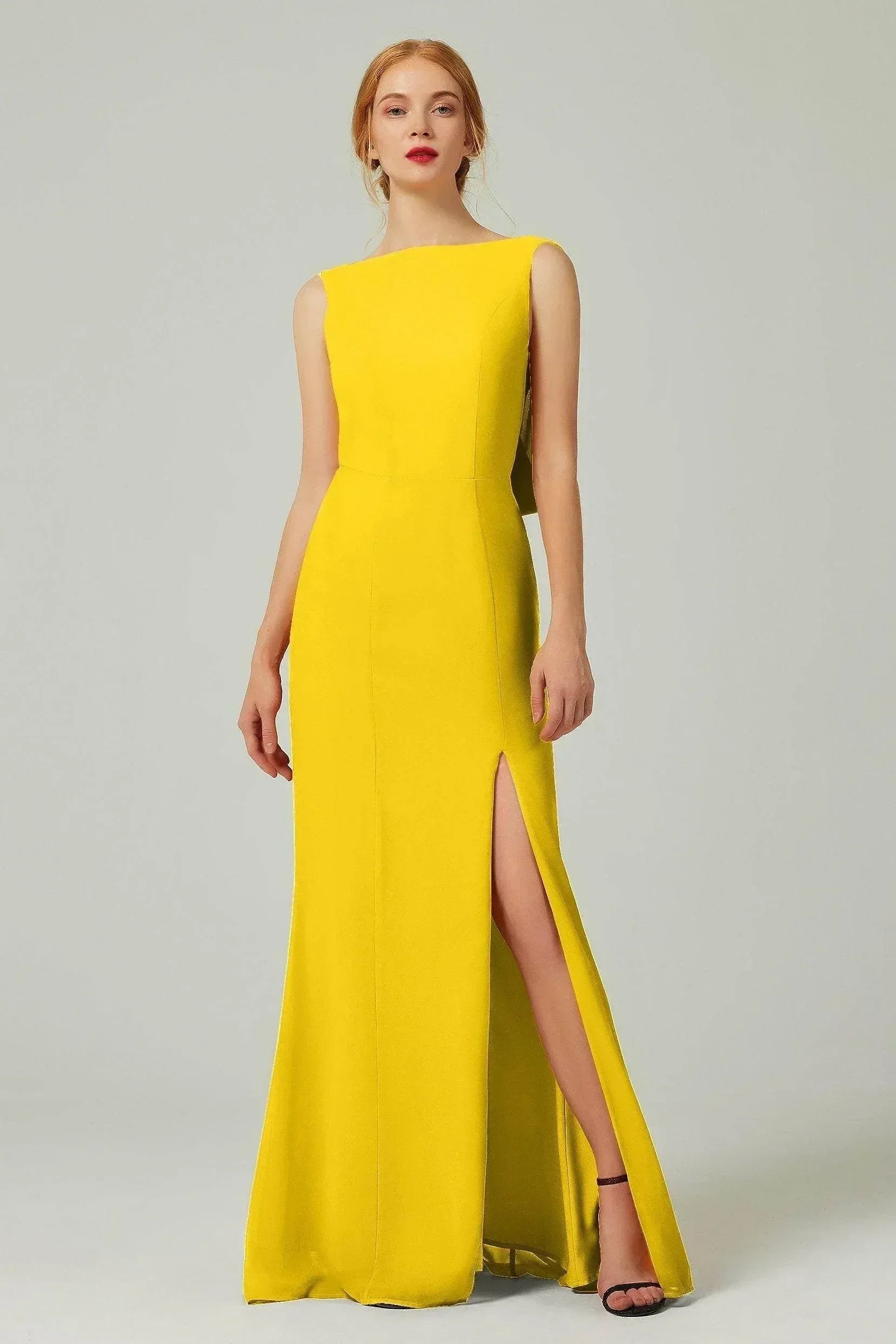 Sheath-Column Sweep-Brush Chiffon Dresses CB0310CS - COCOMELODY